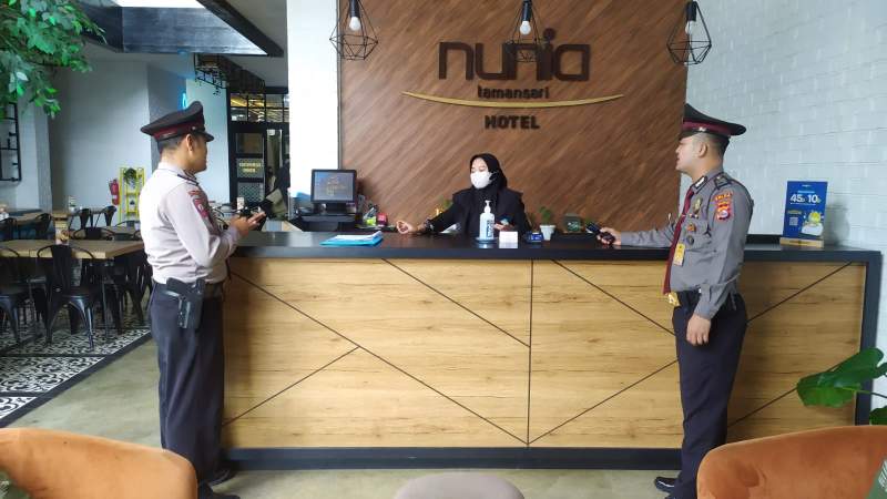 Ditpamobvit Polda Banten patroli hotel