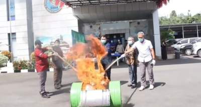 5320 gram Ganja Dimusnahkan BNNP Banten