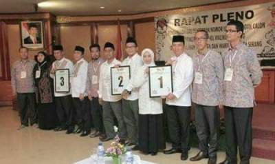 KPU Tetapkan Nomor Urut Paslon Wali Kota dan Wakil Wali Kota Serang