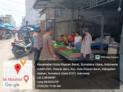 Sipropam Polres Asahan Kampanye dan Ajak Masyarakat di Pasar Pagi Ikut Vaksinasi