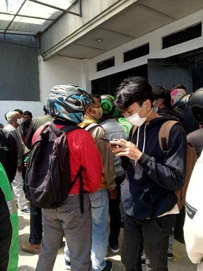 Langgar Prokes, Ratusan Pendaftaran Driver Shopee Food Dibubarkan