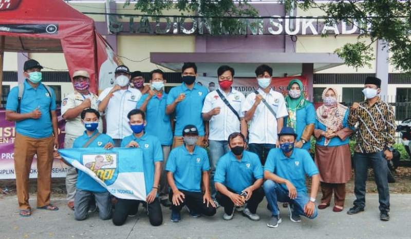 Perayaan HUT Kabupaten Tangerang ke -388, KNPI Sukadiri bagi-bagi Masker