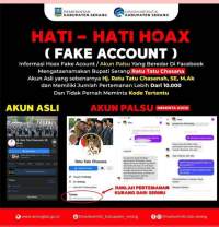Waspada Modus Minta Pulsa, Akun Facebook Milik Bupati Serang Dipalsukan