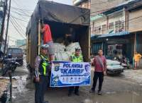Polantas Karib Polres Tanjungbalai Edukasi Sopir Angkutan Barang untuk Tertib Berlalu Lintas