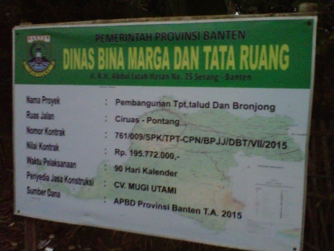 Pembangunan TPT Ciruas-Pontang Diduga Bermasalah