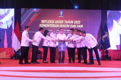 Tutup Rakor Capaian Kinerja Tahun 2023 dan Penyusunan Rencana Akasi Tahun 2024, Menkumham Berpesan "Tetaplah Berfokus Dalam Bekerja"
