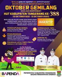 Zaki Ajak Manfaatkan Program Oktober Gemilang Bagi Wajib Pajak PBB dan BPHTB