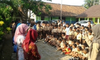 Siswa SDN Curug Antusias Ikuti Kegiatan Hardiknas