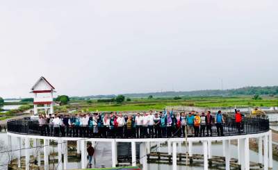 Dinas Perikanan Gelar Sertijab Pejabat Eselon di Tambak Ikan Mauk