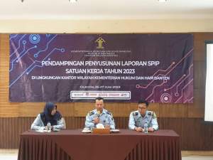 Kemenkumham Banten Berikan Pendampingan Penyusunan Laporan SPIP Satuan Kerja Tahun 2023