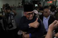 Panji Gumilang selesai diperiksa terkait kasus dugaan penistaan agama di Bareskrim Polri, Jakarta, Senin (3/7/2023), lalu.