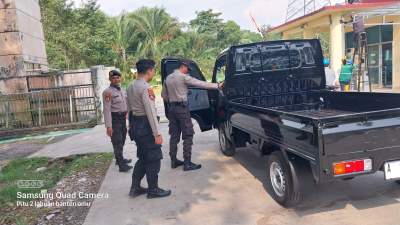 Personel Ditpamobvit Polda Banten Jaga Seluruh Area PLTU Labuan