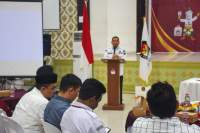 Pelaksana Tugas Sekretaris Daerah Kota Tebing Tinggi, Kamlan MurysidMurysid memberikan kata sambutan