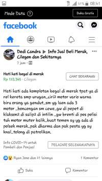 Viral di Medsos Begal di Merak Bikin Heboh Netizen