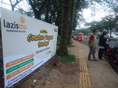 Gaungkan Tangsel Berbagi, Lazismu Tangsel Bagikan 3000 Paket Ta'jil Ramadhan