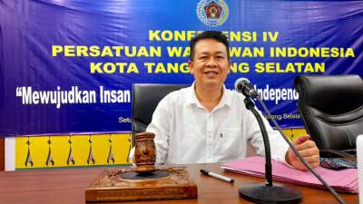 Mantan Ketua PWI Tangsel periode 2014-2020, Junaedi. (detakbanten/hendra)