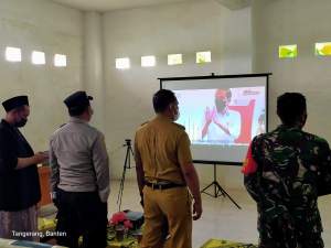 Polsek Mauk Menggelar Vaksinasi Serentak Pesantren dan Rumah Ibadah di Sukadiri