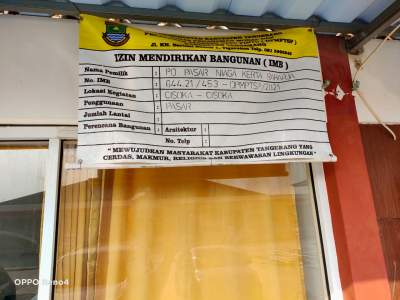 Proyek Revitalisasi Pasar Cisoka Telah Memiliki IMB