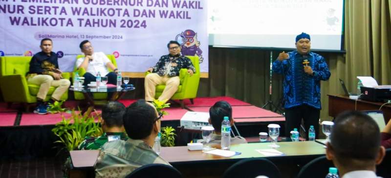 Ketua Bawaslu Tangsel, Muhamad Acep saat sosialisasi netralitas ASN di Pilkada serentak 2024.