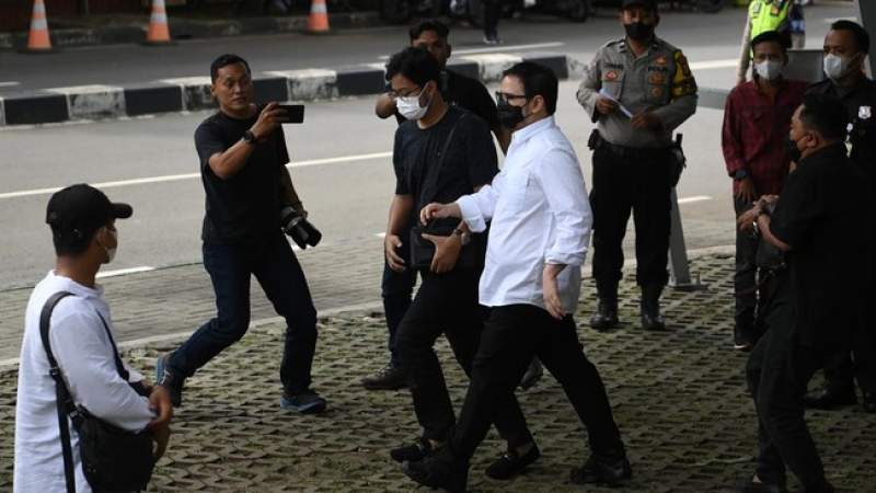 Pengusaha Dito Mahendra saat tiba di Gedung Bareskrim Polri, beberapa waktu lalu.