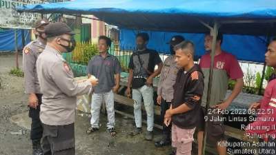 Gelar Operasi Yustisi Polsek Pulau Raja Polres Asahan Beri Teguran Kepada 5 Orang Warga Tidap Patuhi Prokes