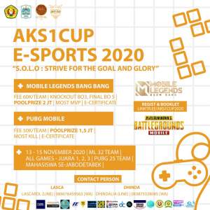 AKS1 CUP 2020 UPN Jakarta Hadir Dengan Kompetisi E-Sports