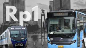 Pemerintah DKI Jakarta terapkan tarif Rp1 untuk Transjakarta, MRT, dan LRT dalam peringatan HUT ke-496 DKI. (foto: alinea) Ilustrasi: Aisyah/db