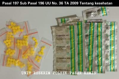 Polsek Pasar Kemis Grebek Toko Penjual Tramadol dan Hexymer