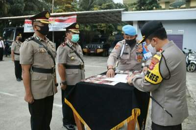 Lima Jabatan Kapolsek dan Kasatreskrim Polresta Tangerang Diserahterimakan