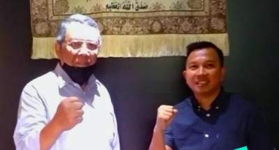 Davnie bersama Ketua Gema Keadilan Provinsi Banten, Abdul Cholid.