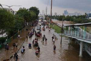 Ilustrasi bencana banjir.