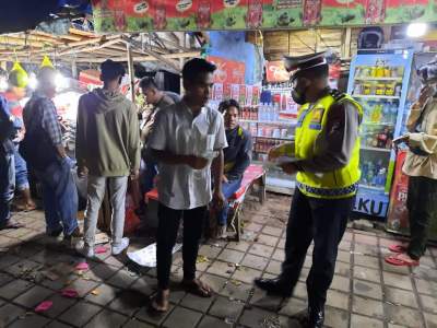 Gelar Patroli, Ditlantas Polda Banten Beri Imbauan Larangan Mudik