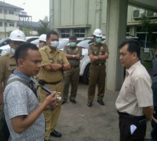 Saat awak media  meliput ke PT LSI dan dilarang oleh pihak manajemen
