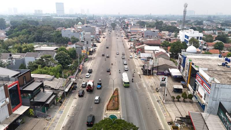 Dinas SDABMBK Tangsel Bangun Median dan Dua U-Turn di Jalan Rawa Buntu Sesuai Kajian Dishub