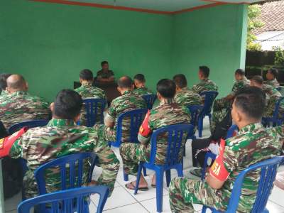 Danramil 05/Brj Gelar Pembinaan Mental dan Evaluasi Program