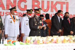 Bupati dan Wakil Bupati Tangerang Hadiri Pemusnahan Barbuk 43 Kg Sabu