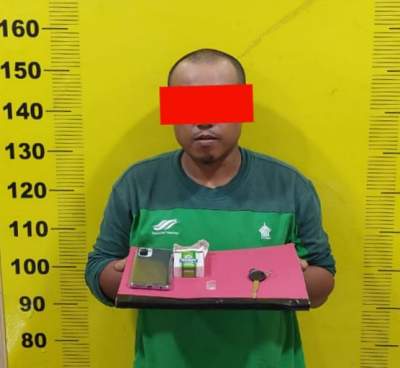 Pria Warga Desa Aek Ger Ger Sidodadi Ditahan Satres Narkoba Polres Asahan