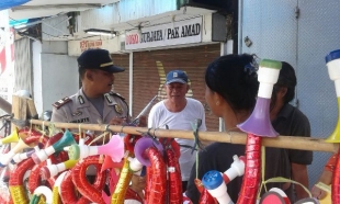Polsek Batu Ceper Razia Pedagang Terompet