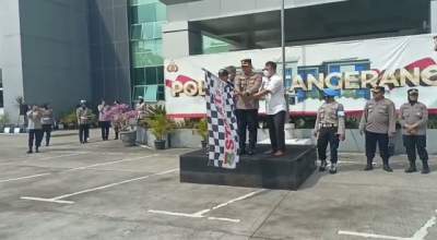 Dilepas Wakapolres Tangerang, Komunitas Trail Gasscroot Salurkan Bantuan Ke Cianjur