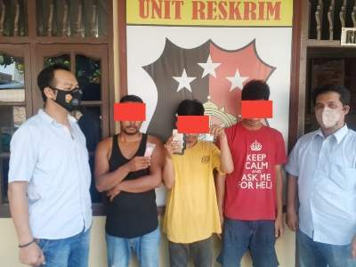 Polsek Air Joman Polres Asahan Amankan 3 Orang Pria Pengedar Sabu