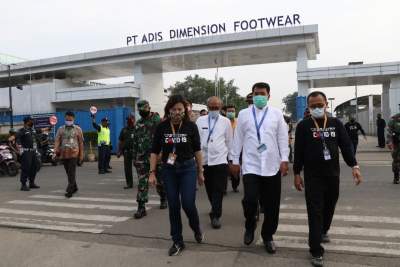 Gugus Tugas Pemkab Tangerang Tinjau Penerapan Protokol Kesehatan di PT. Adis Balaraja