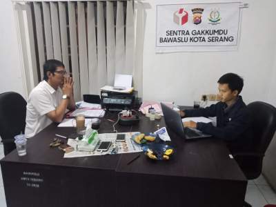 Soal PSU,&nbsp; Gakkumdu Bawaslu Kota Serang Periksa Komisioner KPU Kota Serang
