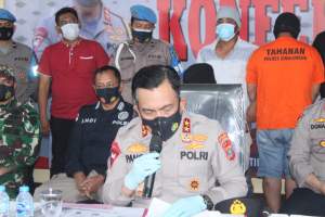 Polda Sumatera Utara menggelar konferensi pers terkait tewasnya jurnalis Simalungun, Mara Salem Harahap.