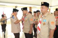 Kwarcab Pramuka Lantik Saka Adhyasta Pemilu, Wujudkan Pemilu yang Jurdil dan Bermartabat