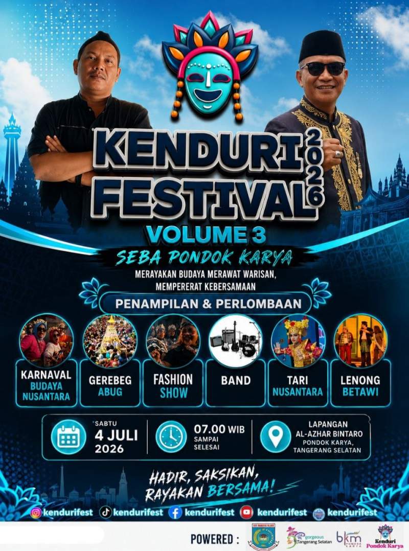Kenduri Festival Kembali Digelar, Angkat Tema &ldquo;Seba Pondok Karya&rdquo; untuk Lestarikan Budaya dan Dukung UMKM