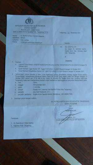 Surat Panggilan Polisi  Pasca Kericuhan Pilkades Desa Badak Anom Beredar