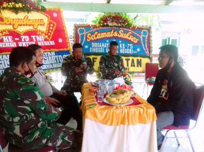 Ormas BPPKB Sepatan Timur Sambangi Koramil 10/Sepatan Beri Ucapan HUT TNI ke-75