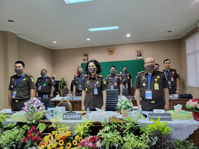 Kejari Kabupaten Tangerang Ikuti Raker dengan Kejagung Secara Virtual