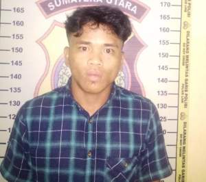 Tersangka menikam pemuda Pematang Siantar ditangkap polisi, Rabu (9/6/2021) sore.