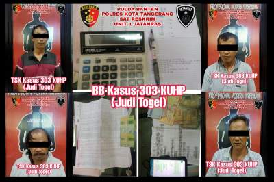 Pengecer Judi Togel Jaringan Tigaraksa Dibekuk  Polisi, Berapa Omzet Perhari?
